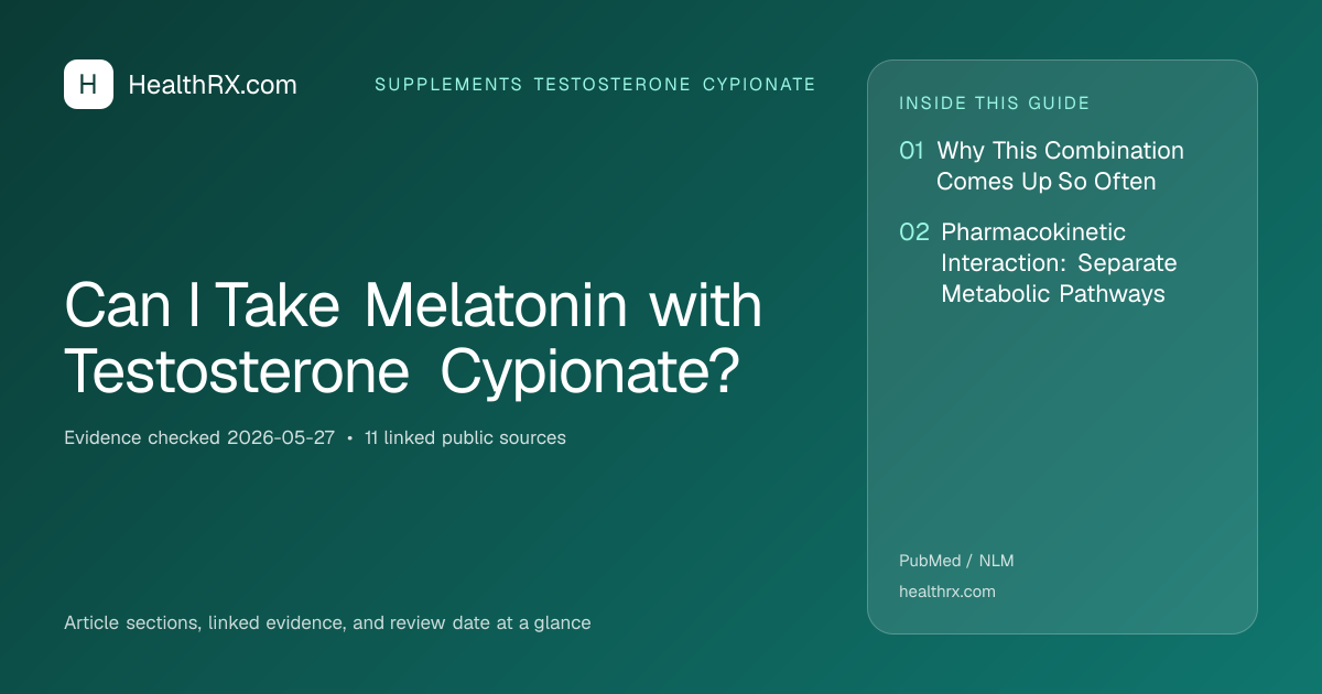 Evidence overview for Can I Take Melatonin with Testosterone Cypionate?