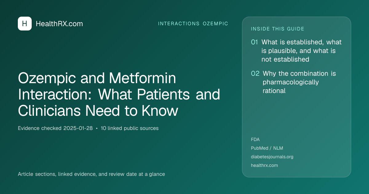 Evidence overview for Ozempic and Metformin Interaction: What Patients and Clinicians Need to Know