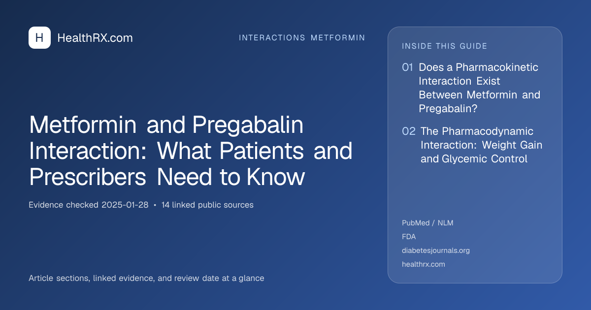 Evidence overview for interactions metformin: Metformin and Pregabalin Interaction: What Patients and Prescribers Need to Know