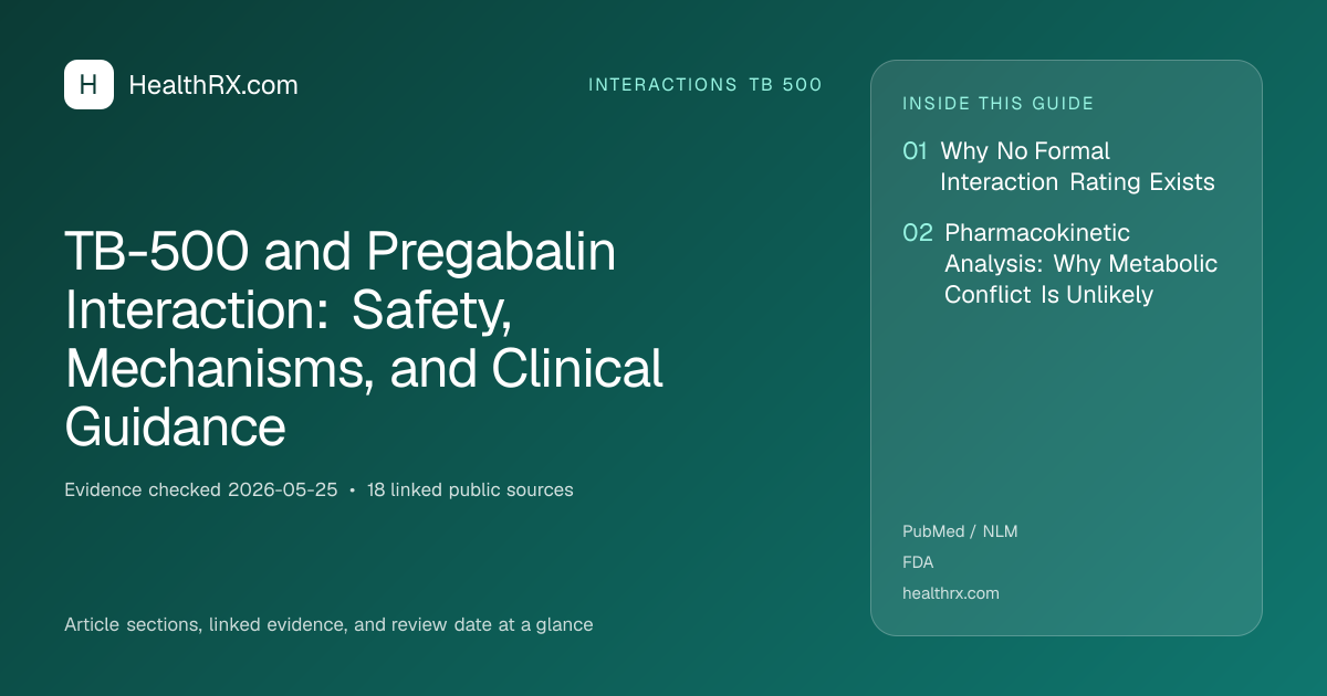 Evidence overview for TB-500 and Pregabalin Interaction: Safety, Mechanisms, and Clinical Guidance