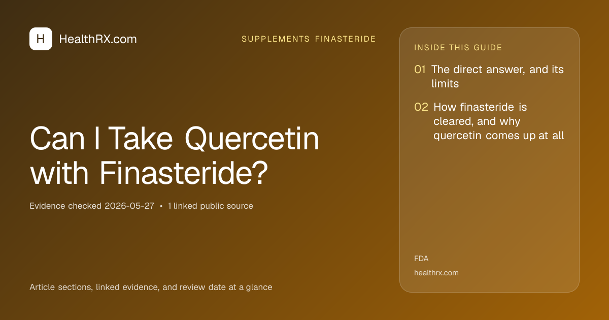 Evidence overview for supplements finasteride: Can I Take Quercetin with Finasteride?