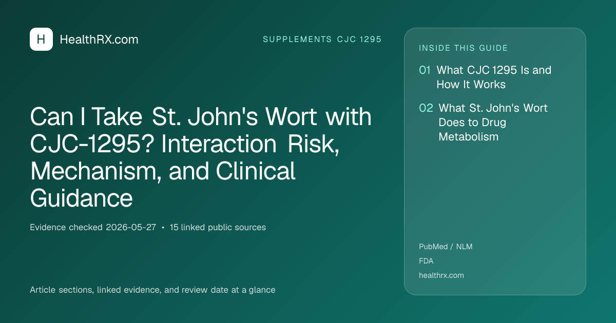 Evidence overview for Can I Take St. John's Wort with CJC-1295? Interaction Risk, Mechanism, and Clinical Guidance