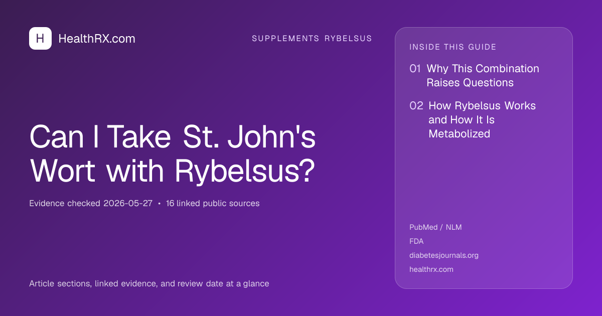 Evidence overview for Can I Take St. John's Wort with Rybelsus?