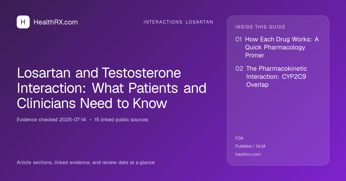 Evidence overview for Losartan and Testosterone Interaction: What Patients and Clinicians Need to Know