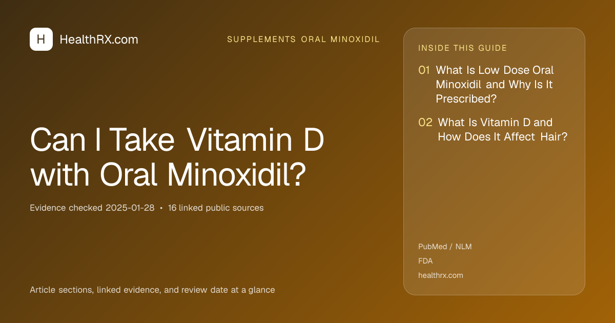 Evidence overview for supplements oral minoxidil: Can I Take Vitamin D with Oral Minoxidil?