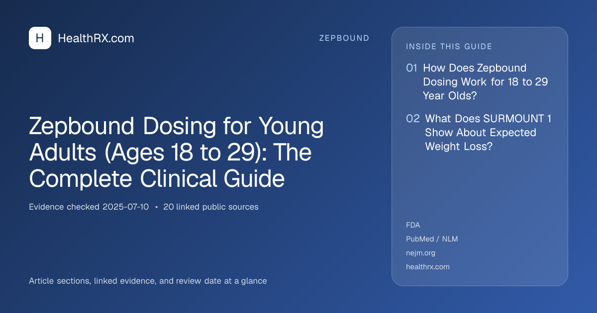 Evidence overview for Zepbound Dosing for Young Adults (Ages 18 to 29): The Complete Clinical Guide