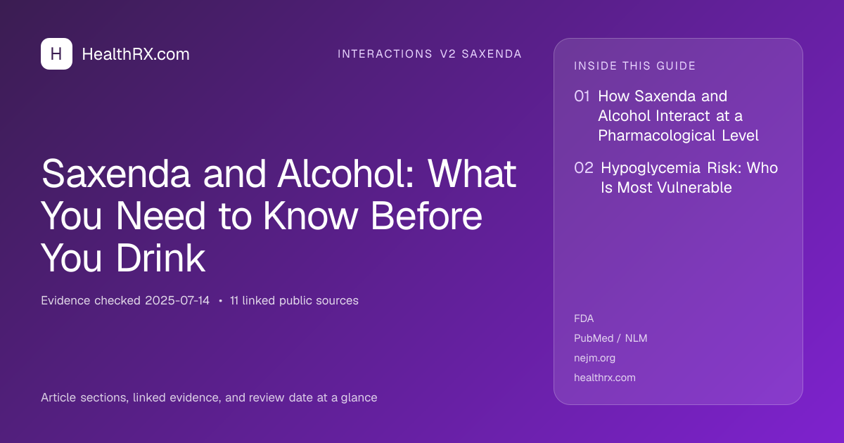 Evidence overview for Saxenda and Alcohol: What You Need to Know Before You Drink