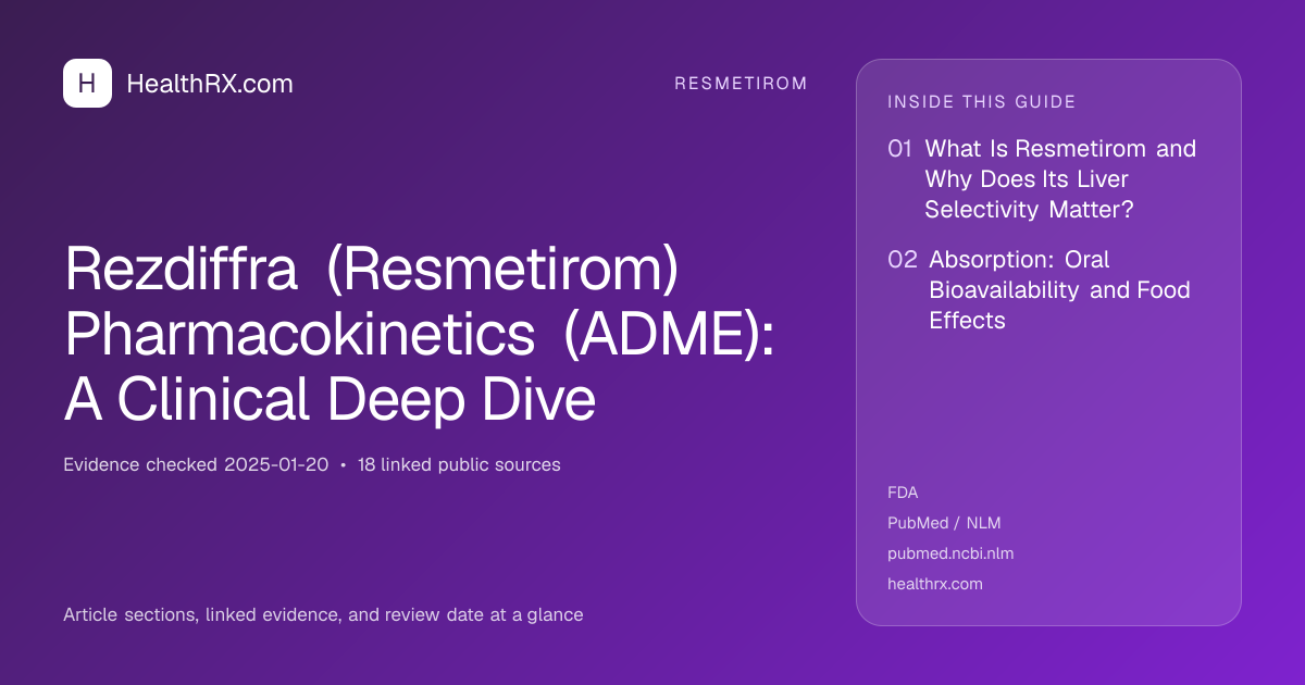 Evidence overview for resmetirom: Rezdiffra (Resmetirom) Pharmacokinetics (ADME): A Clinical Deep Dive