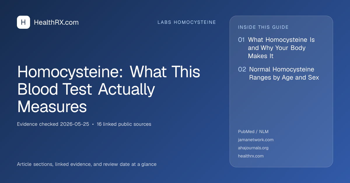 Evidence overview for Homocysteine: What This Blood Test Actually Measures