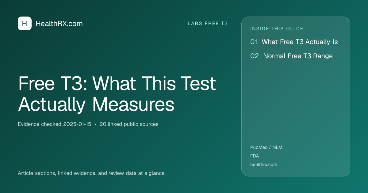 Evidence overview for Free T3: What This Test Actually Measures