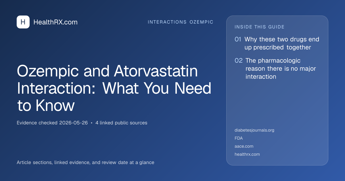 Evidence overview for Ozempic and Atorvastatin Interaction: What You Need to Know