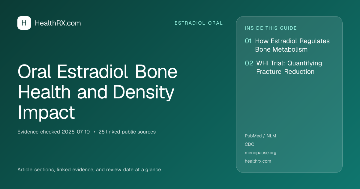 Evidence overview for Oral Estradiol Bone Health and Density Impact