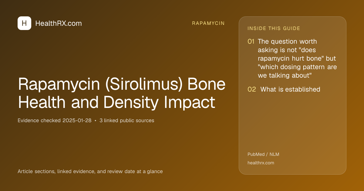Evidence overview for Rapamycin (Sirolimus) Bone Health and Density Impact