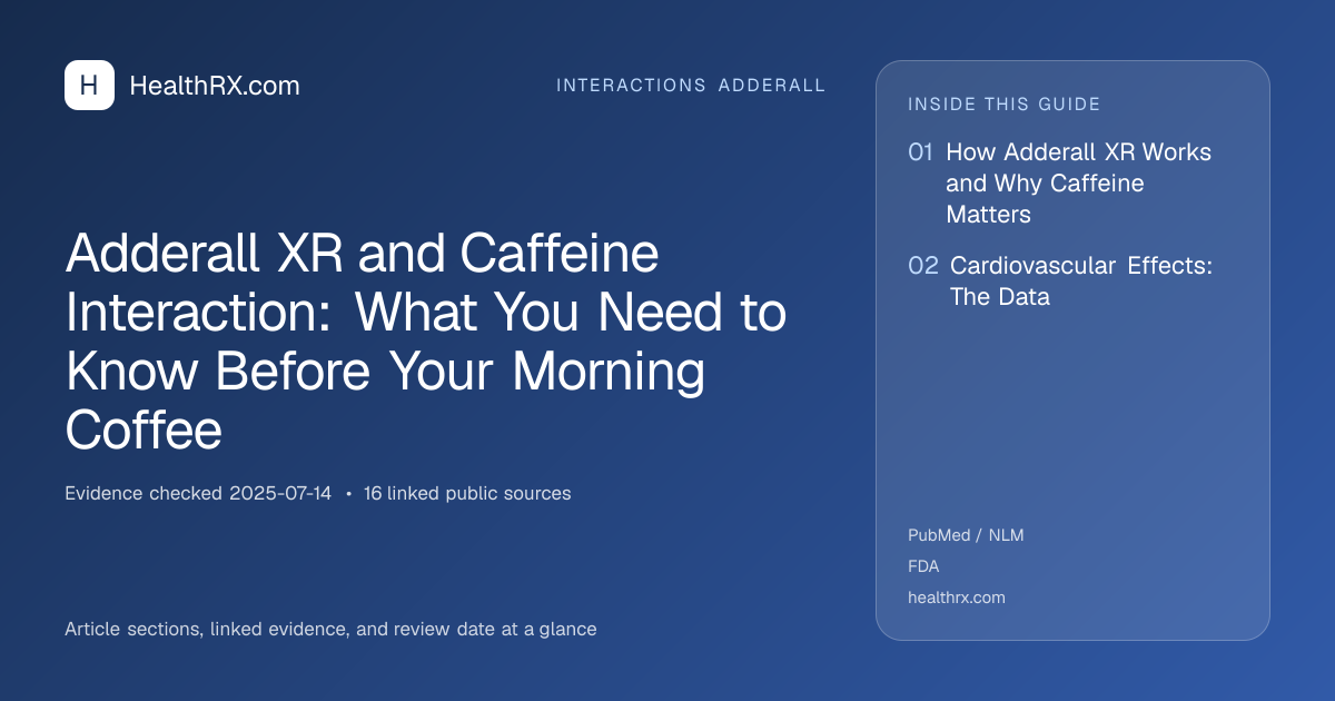 Evidence overview for interactions adderall: Adderall XR and Caffeine Interaction: What You Need to Know Before Your Morning Coffee