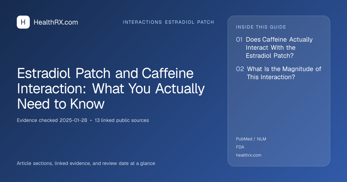 Evidence overview for Estradiol Patch and Caffeine Interaction: What You Actually Need to Know