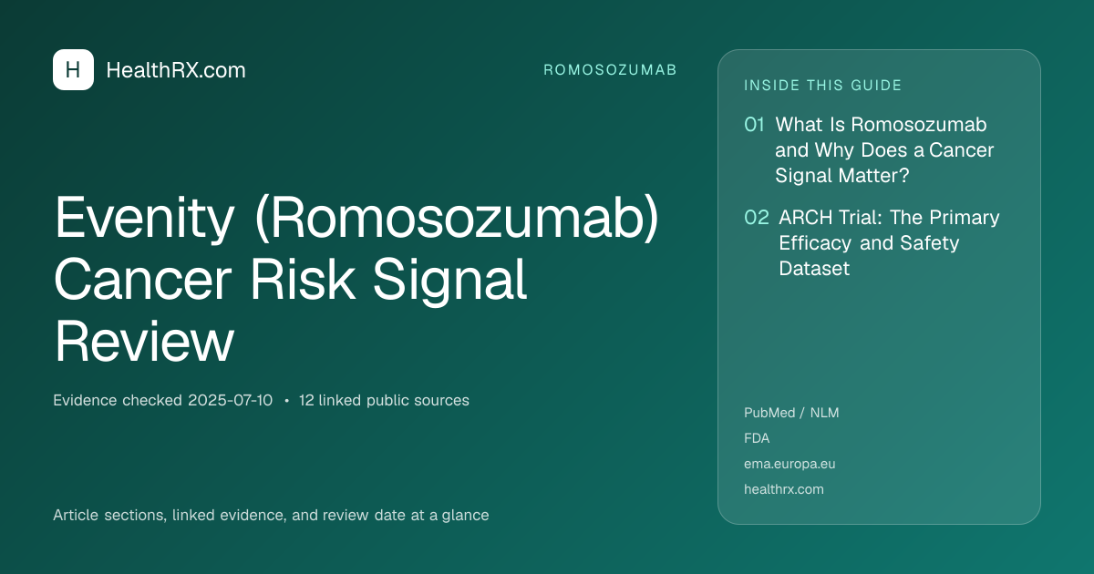 Evidence overview for Evenity (Romosozumab) Cancer Risk Signal Review
