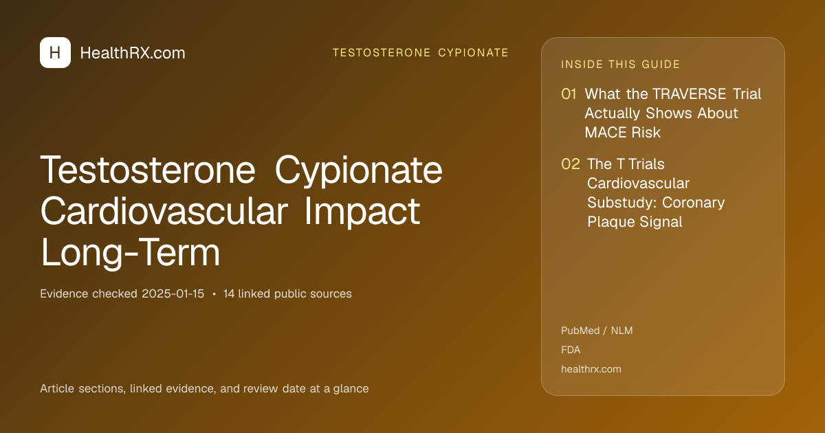 Evidence overview for Testosterone Cypionate Cardiovascular Impact Long-Term