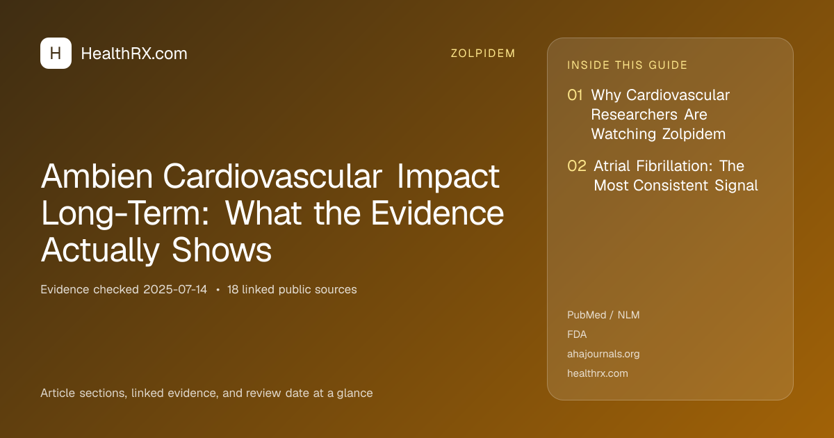Evidence overview for Ambien Cardiovascular Impact Long-Term: What the Evidence Actually Shows