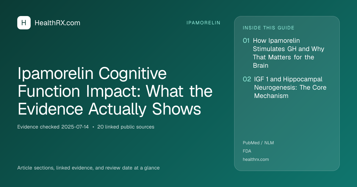 Evidence overview for Ipamorelin Cognitive Function Impact: What the Evidence Actually Shows