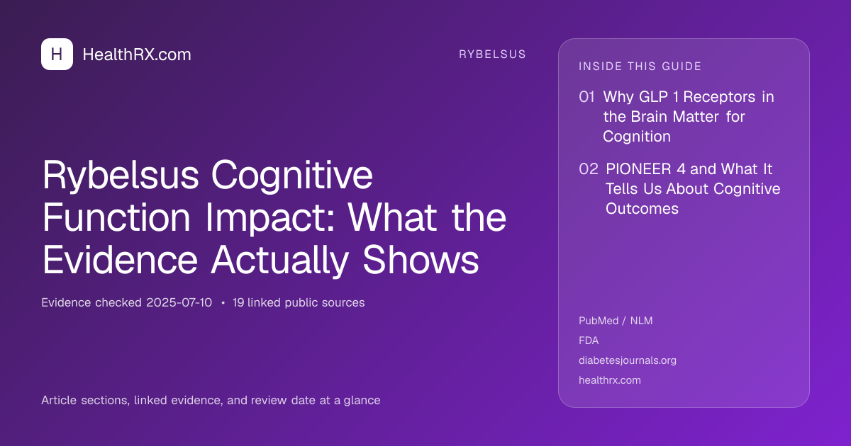 Evidence overview for Rybelsus Cognitive Function Impact: What the Evidence Actually Shows