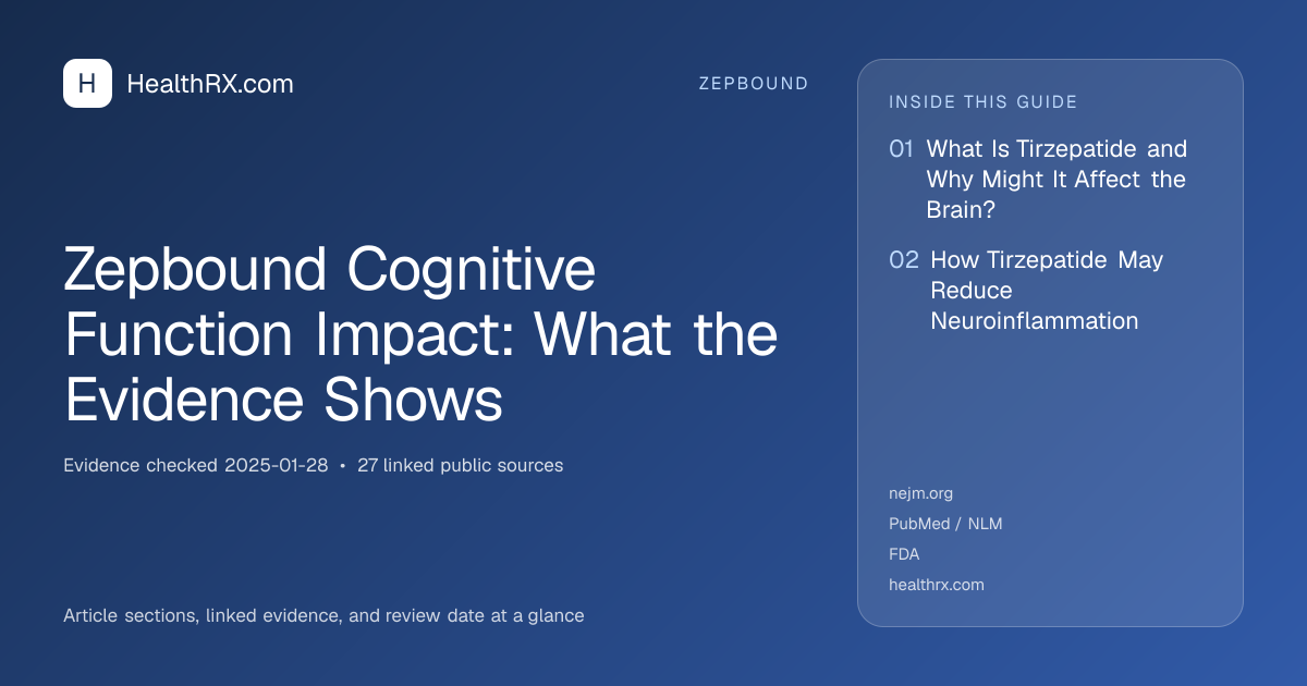 Evidence overview for Zepbound Cognitive Function Impact: What the Evidence Shows