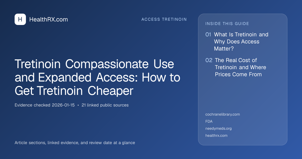 Evidence overview for Tretinoin Compassionate Use and Expanded Access: How to Get Tretinoin Cheaper