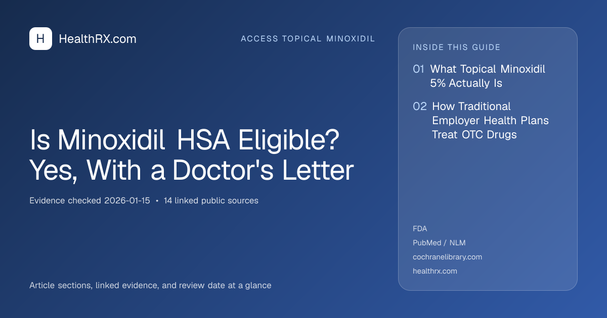 Evidence overview for Is Minoxidil HSA Eligible? Yes, With a Doctor's Letter