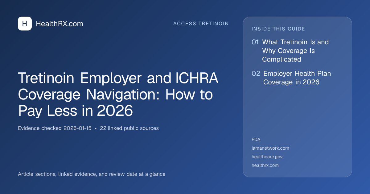 Evidence overview for Tretinoin Employer and ICHRA Coverage Navigation: How to Pay Less in 2026