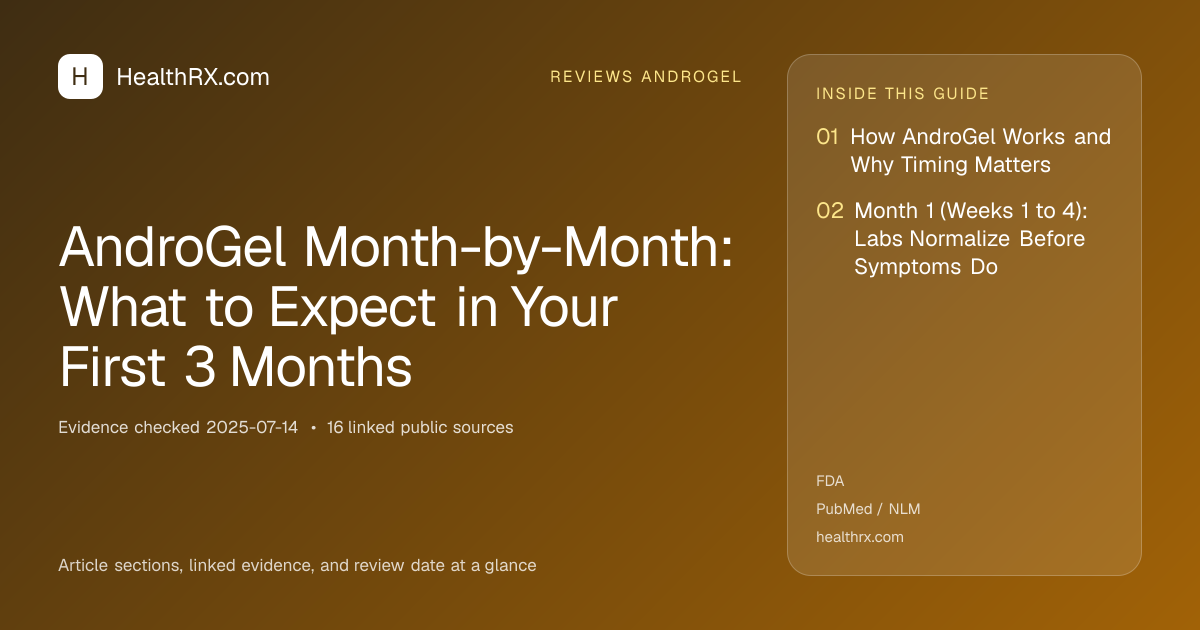 Evidence overview for AndroGel Month-by-Month: What to Expect in Your First 3 Months