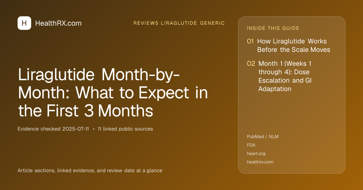 Evidence overview for Liraglutide Month-by-Month: What to Expect in the First 3 Months