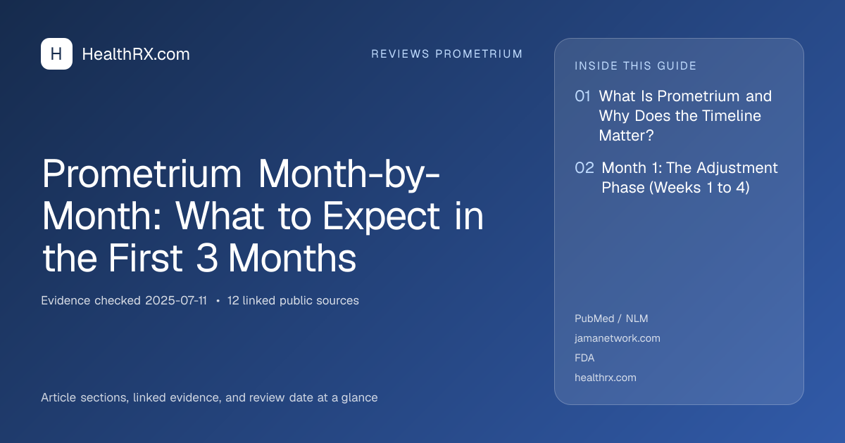 Evidence overview for Prometrium Month-by-Month: What to Expect in the First 3 Months