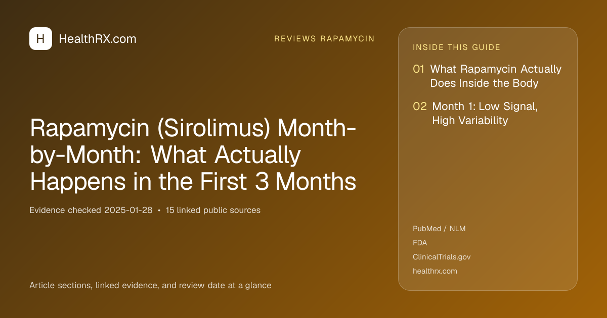 Evidence overview for reviews rapamycin: Rapamycin (Sirolimus) Month-by-Month: What Actually Happens in the First 3 Months