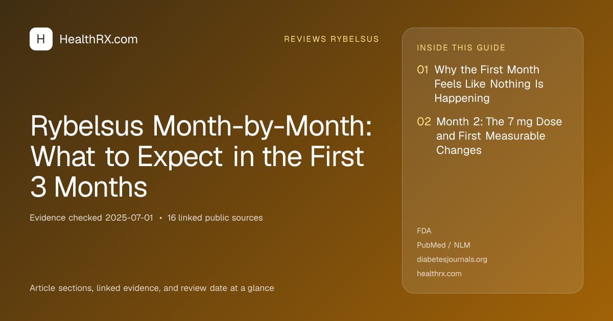 Evidence overview for Rybelsus Month-by-Month: What to Expect in the First 3 Months