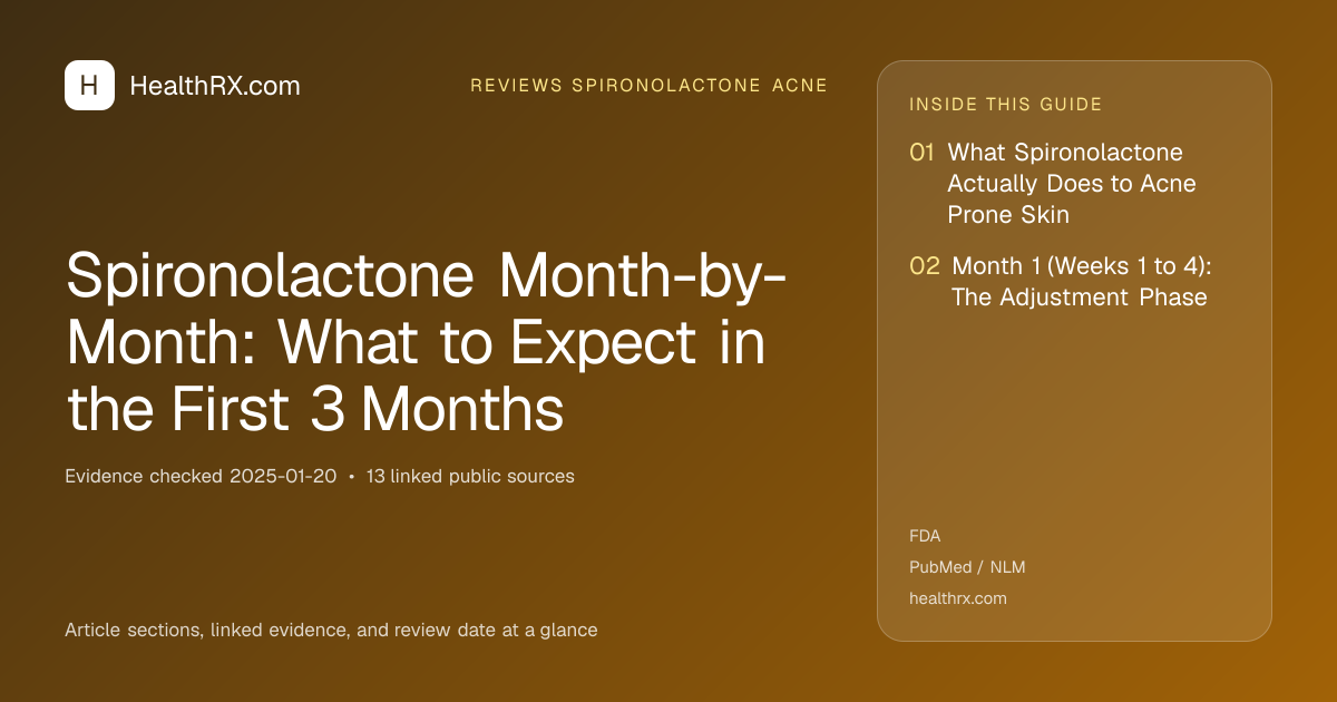 Evidence overview for reviews spironolactone acne: Spironolactone Month-by-Month: What to Expect in the First 3 Months