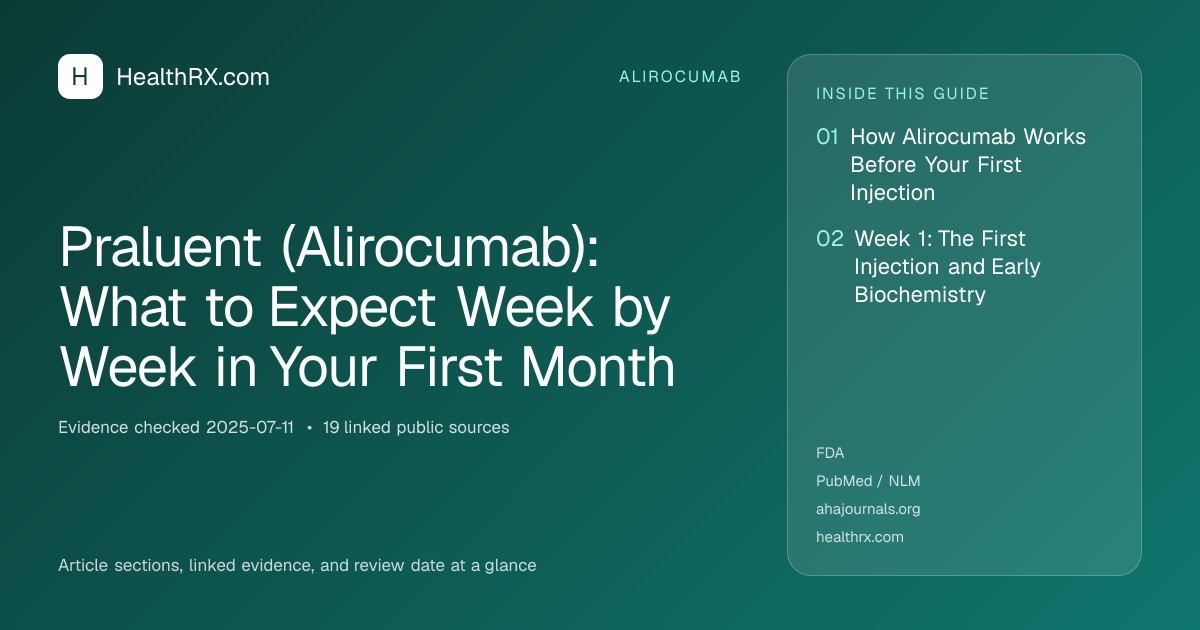 Evidence overview for Praluent (Alirocumab): What to Expect Week by Week in Your First Month