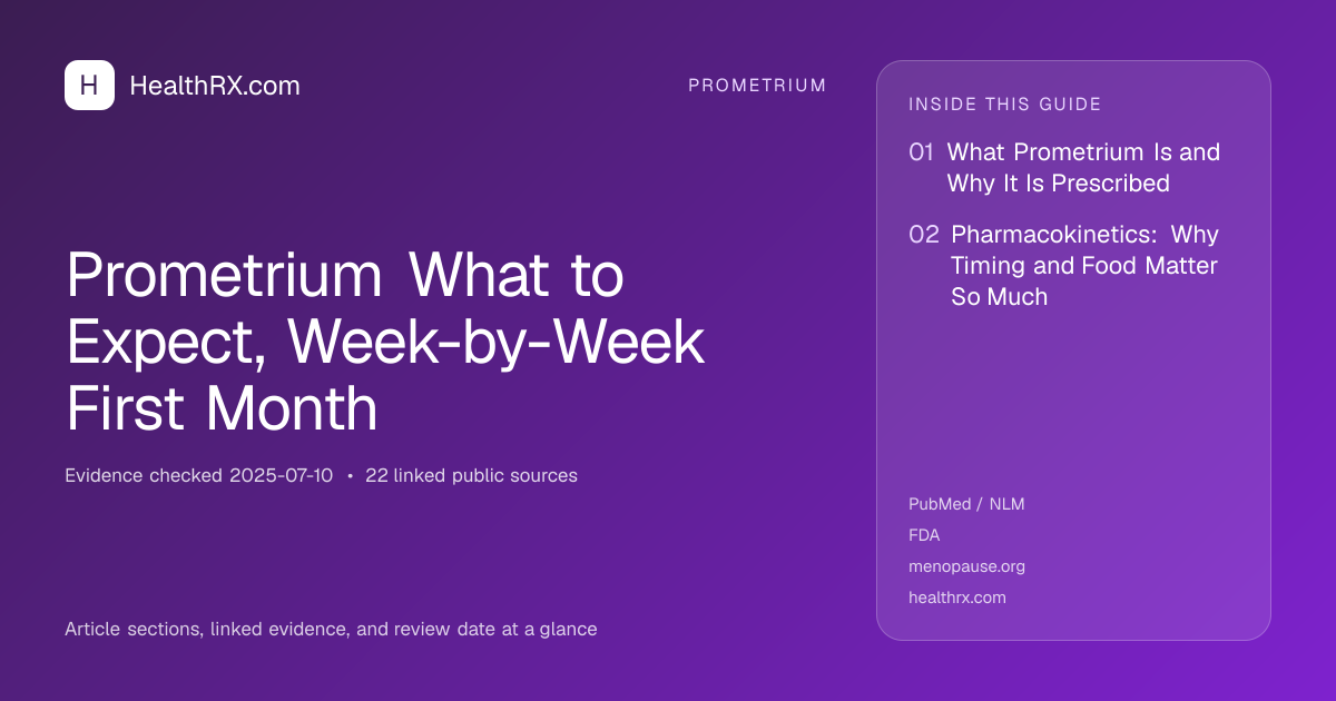 Evidence overview for Prometrium What to Expect, Week-by-Week First Month