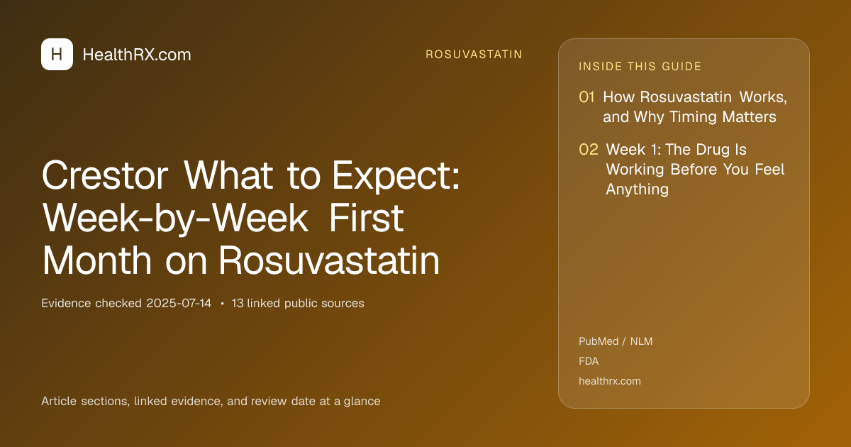 Evidence overview for Crestor What to Expect: Week-by-Week First Month on Rosuvastatin