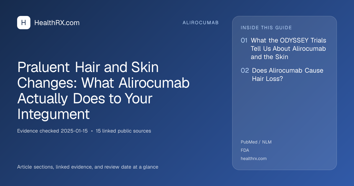 Evidence overview for Praluent Hair and Skin Changes: What Alirocumab Actually Does to Your Integument