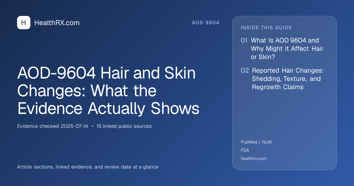 Evidence overview for AOD-9604 Hair and Skin Changes: What the Evidence Actually Shows