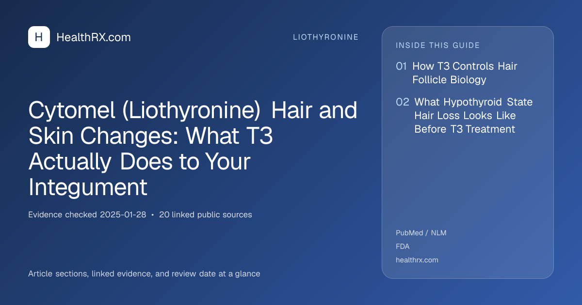 Evidence overview for liothyronine: Cytomel (Liothyronine) Hair and Skin Changes: What T3 Actually Does to Your Integument