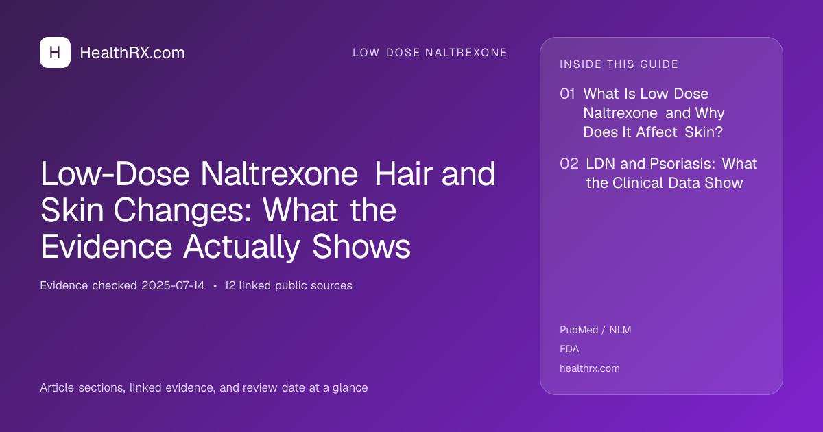 Evidence overview for low dose naltrexone: Low-Dose Naltrexone Hair and Skin Changes: What the Evidence Actually Shows