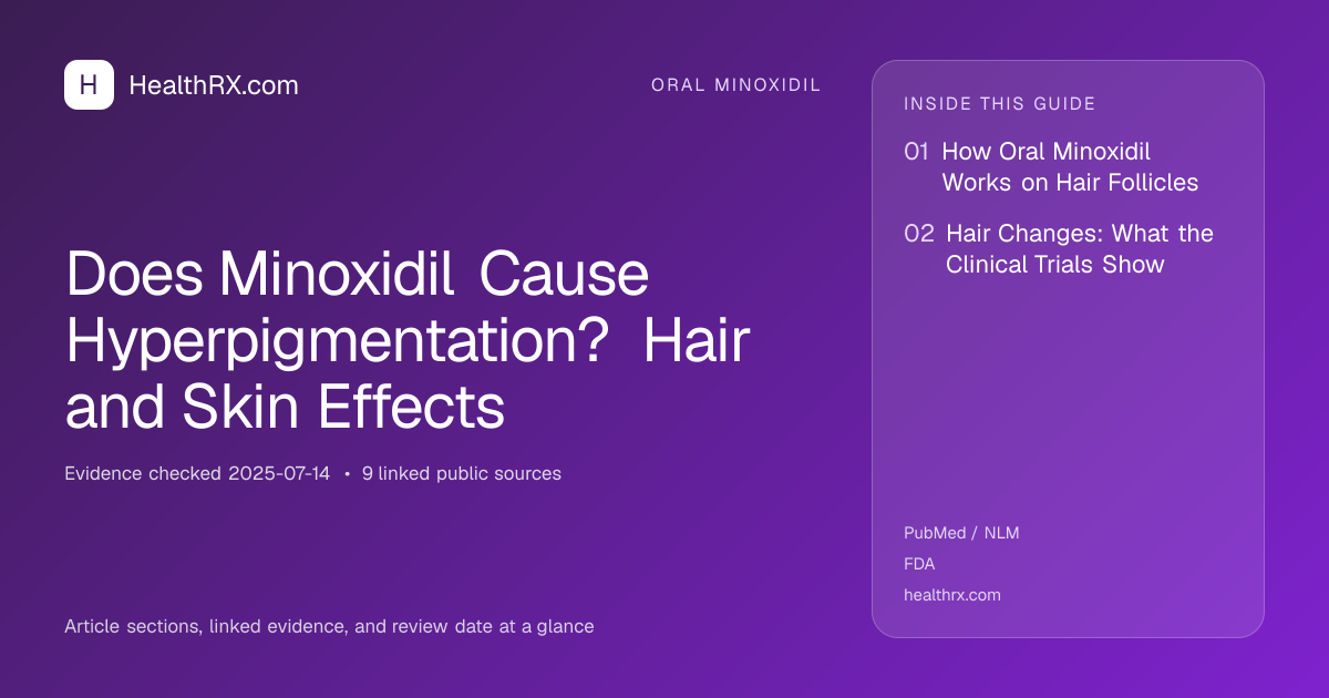 Evidence overview for oral minoxidil: Does Minoxidil Cause Hyperpigmentation? Hair and Skin Effects