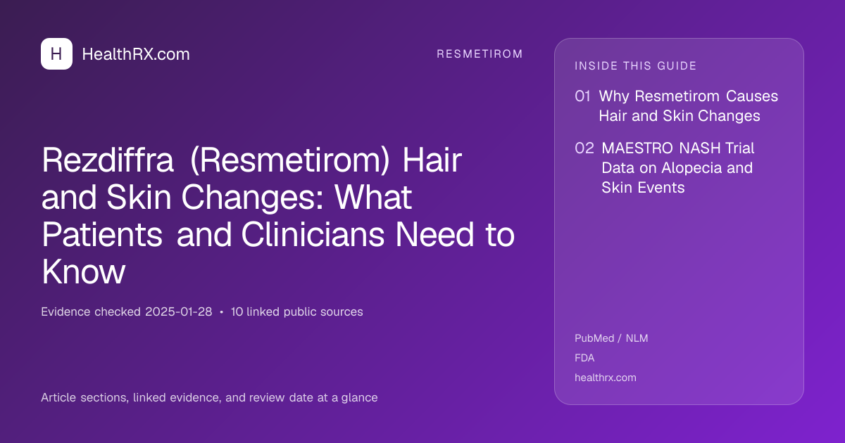 Evidence overview for resmetirom: Rezdiffra (Resmetirom) Hair and Skin Changes: What Patients and Clinicians Need to Know
