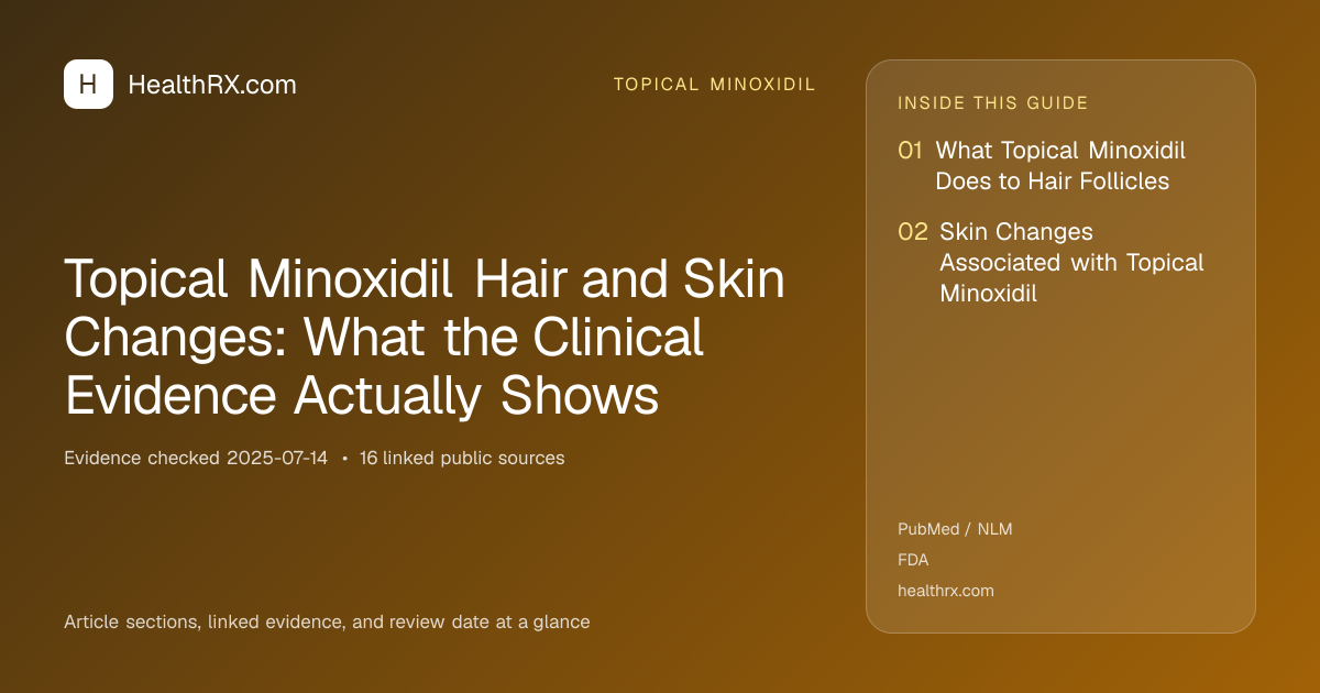 Evidence overview for topical minoxidil: Topical Minoxidil Hair and Skin Changes: What the Clinical Evidence Actually Shows