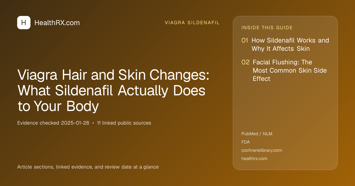 Evidence overview for viagra sildenafil: Viagra Hair and Skin Changes: What Sildenafil Actually Does to Your Body