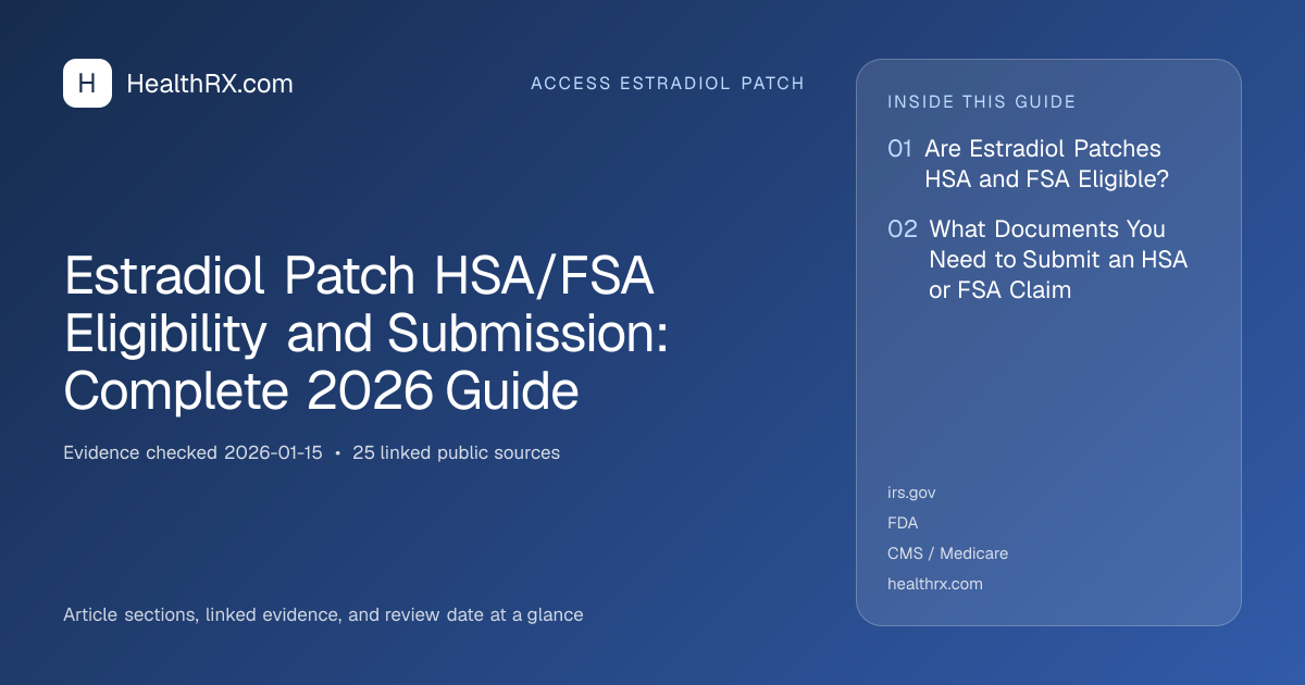 Evidence overview for Estradiol Patch HSA/FSA Eligibility and Submission: Complete 2026 Guide