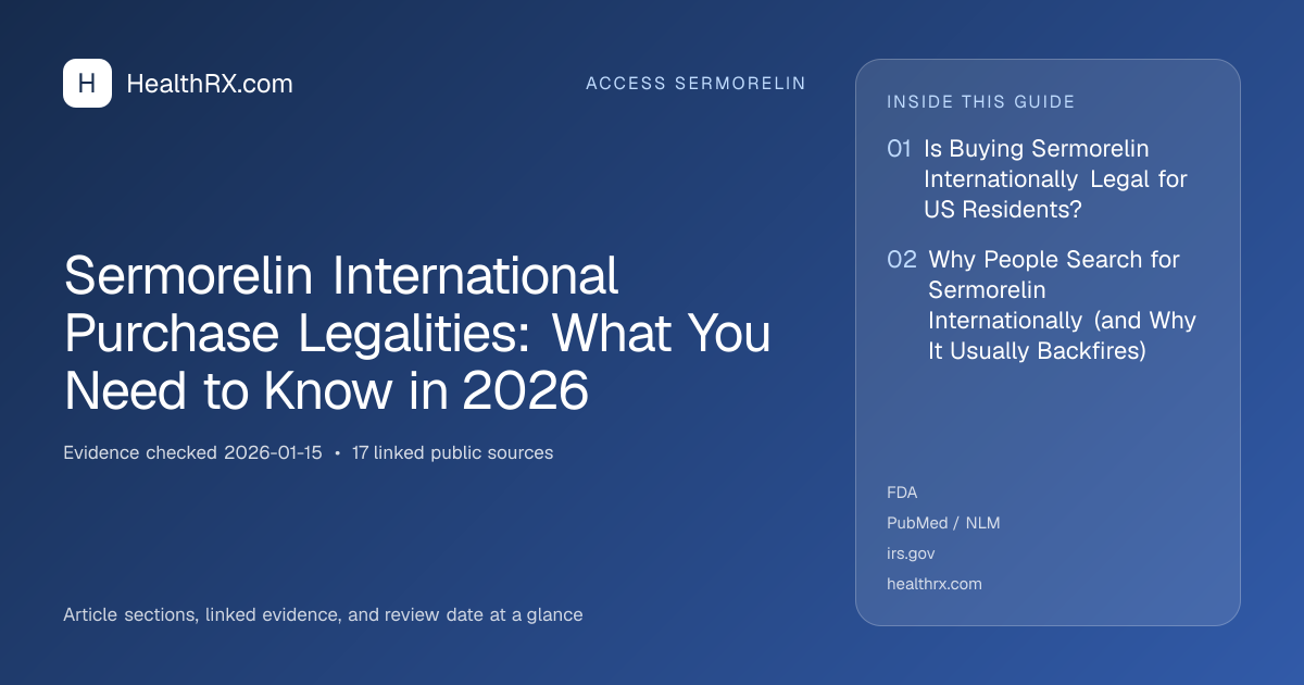 Evidence overview for Sermorelin International Purchase Legalities: What You Need to Know in 2026