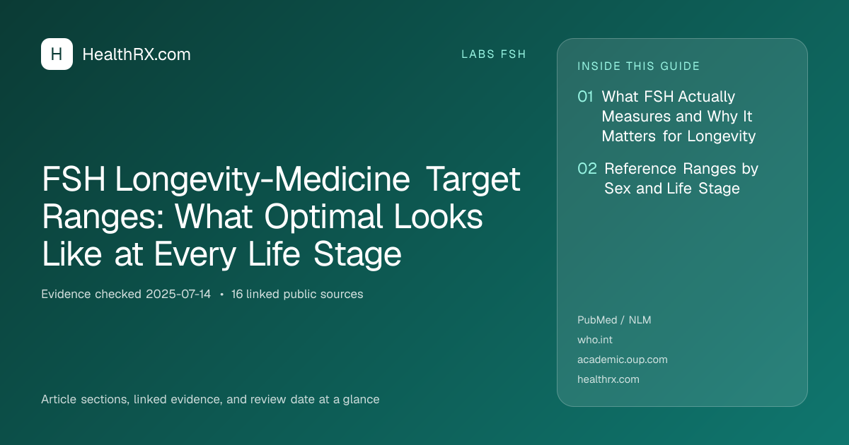 Evidence overview for FSH Longevity-Medicine Target Ranges: What Optimal Looks Like at Every Life Stage