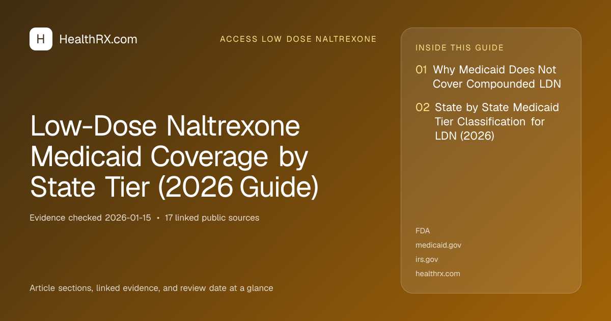 Evidence overview for Low-Dose Naltrexone Medicaid Coverage by State Tier (2026 Guide)