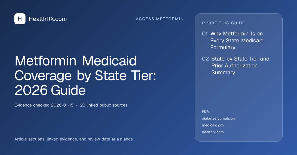 Evidence overview for Metformin Medicaid Coverage by State Tier: 2026 Guide